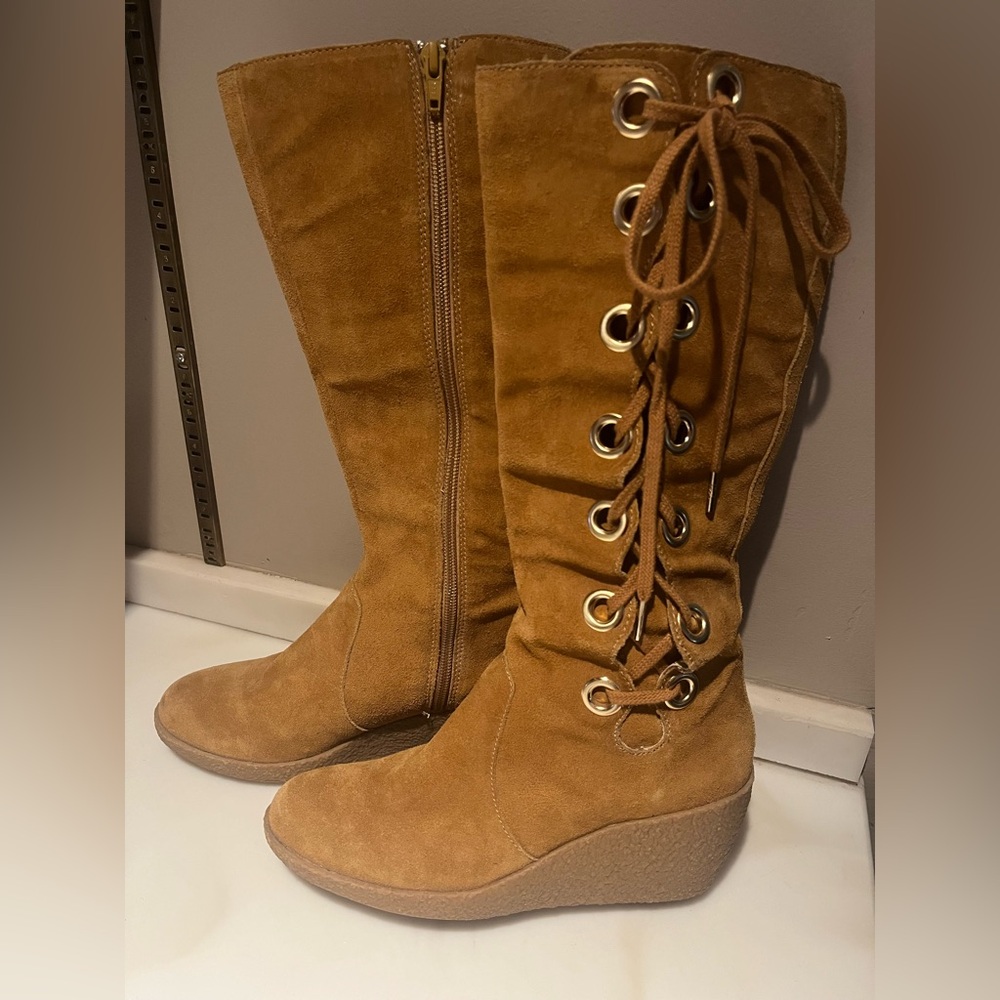 MICHAEL Michael Kors Suede Lace-up Boots, Size 8